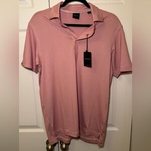 Dunning Golf Shirt Red and White Striped